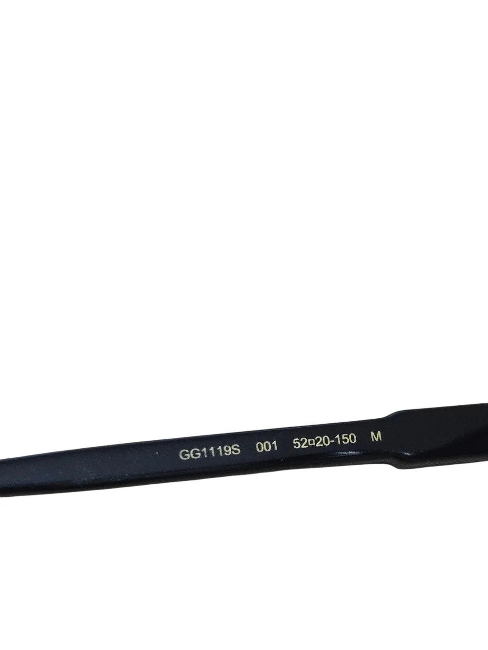 Gucci Black Sunglasses Arms with Gold Logo Detailing